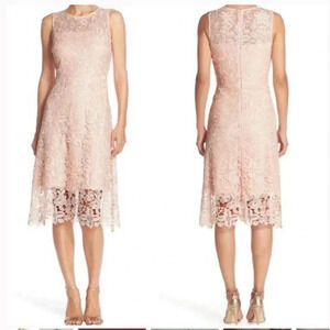 Julia Jordan Pink A Line Lace Dress size Small